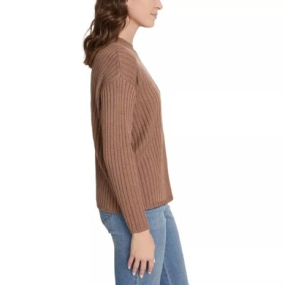 Jessica Simpson Brown Ribbed Women's Sweater Sz Large - Picture 2 of 11